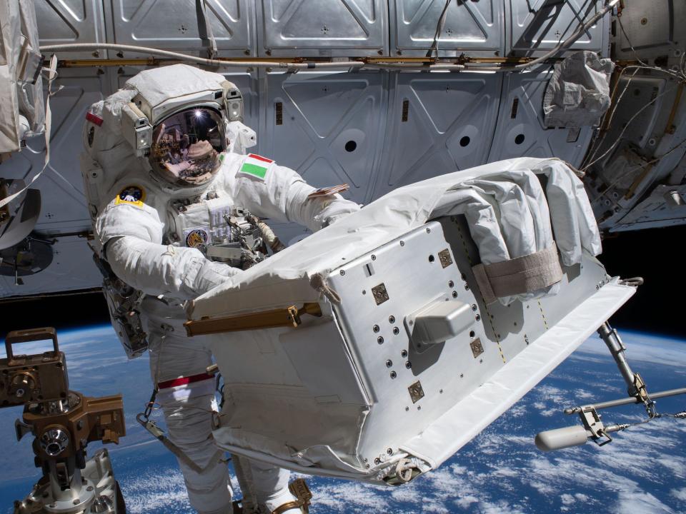 astronaut luca parmitano spacewalk iss