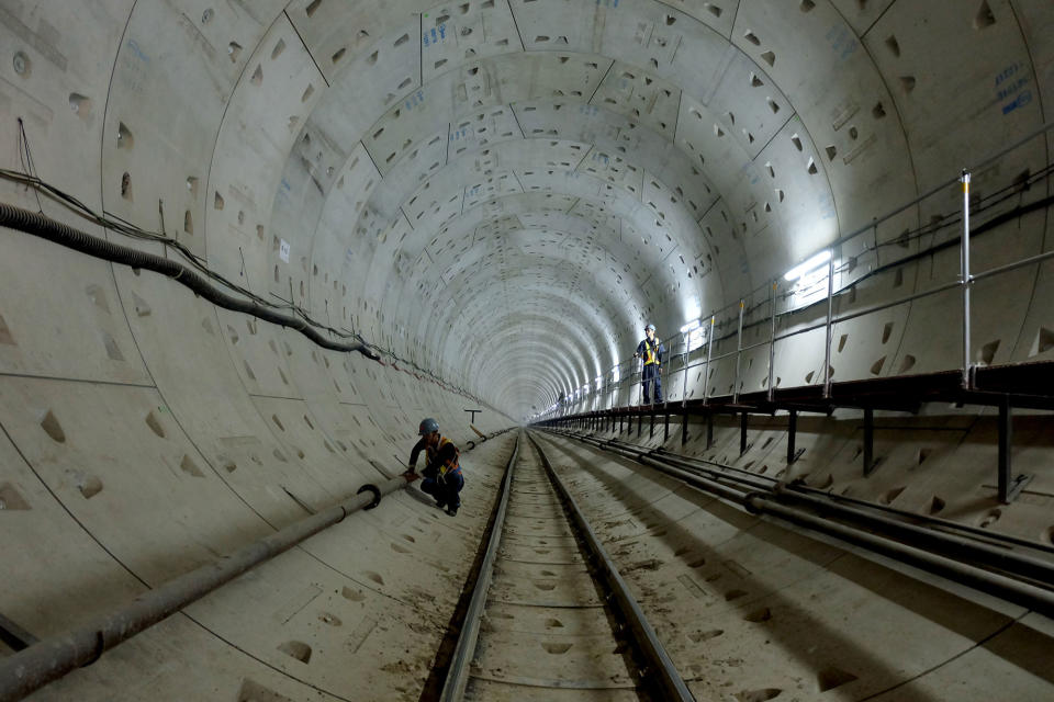 Transit pipeline work in Jakarta, Indonesia