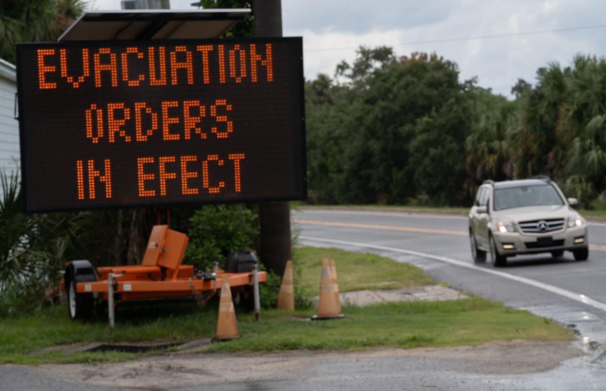 The Gulf Coast of Florida prepares for the arrival of Hurricane Idalia on Aug 29, 2023 and in Cedar Key. The fast moving storm is forecast to make landfall on Wednesday, according to the latest advisory from the National Hurricane Center.