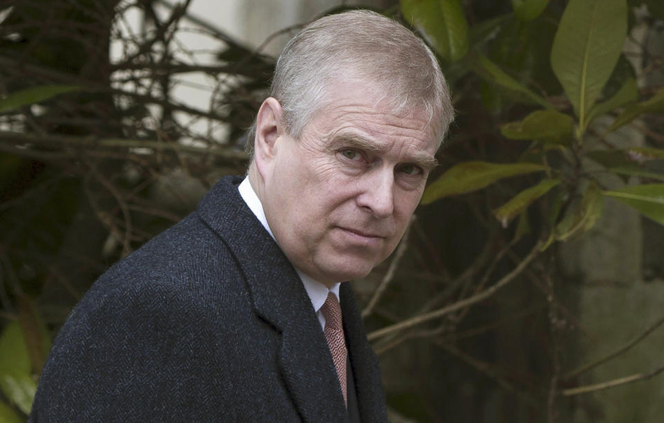 FILE - Britain's Prince Andrew is photographed on Aug. 11, 2021. Prince Andrew will face a civil sex case trial after a US judge dismissed a motion by his legal team to have the lawsuit thrown out, it was reported on Wednesday, Jan. 12, 2022. (Neil Hall/PA via AP, File)