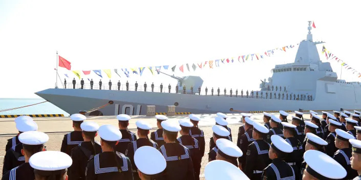 The first Type 055, Nanchang (101) guided-missile destroyer.