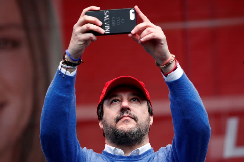 FILE PHOTO: Rally ahead of regional election in Emilia-Romagna, in Maranello