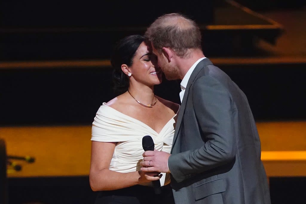 Harry and Meghan at the Invictus Games opening ceremony (Aaron Chown/PA) (PA Wire)