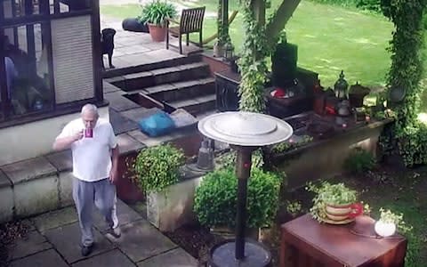 CCTV footage from the home of John Palmer shows his final hours before being shot in his garden - Credit: Pixel