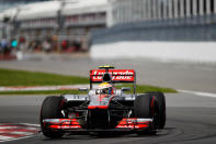 MONTREAL, CANADA - JUNE 10: Lewis Hamilton of Great Britain and McLaren drives during the Canadian Formula One Grand Prix at the Circuit Gilles Villeneuve on June 10, 2012 in Montreal, Canada. (Photo by Paul Gilham/Getty Images)