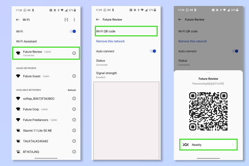 Android share Wifi QR code