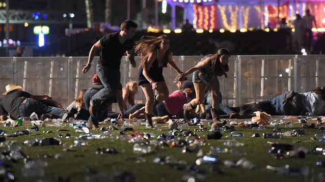 Festival attendees near the scene. Source: Getty Images