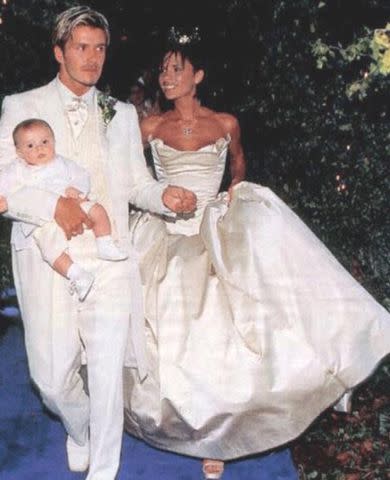 <p>Victoria Beckham/ Instagram</p> David and Victoria Beckham's wedding