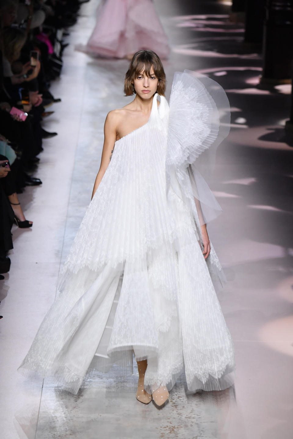 A model&nbsp;walks the runway at the Givenchy haute couture spring/summer 2020 show.