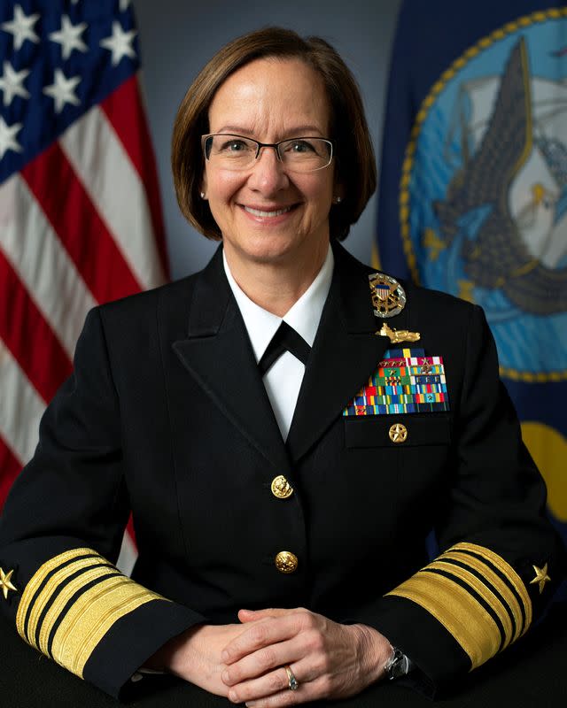 A handout photo of U.S. Navy Admiral Lisa Franchetti