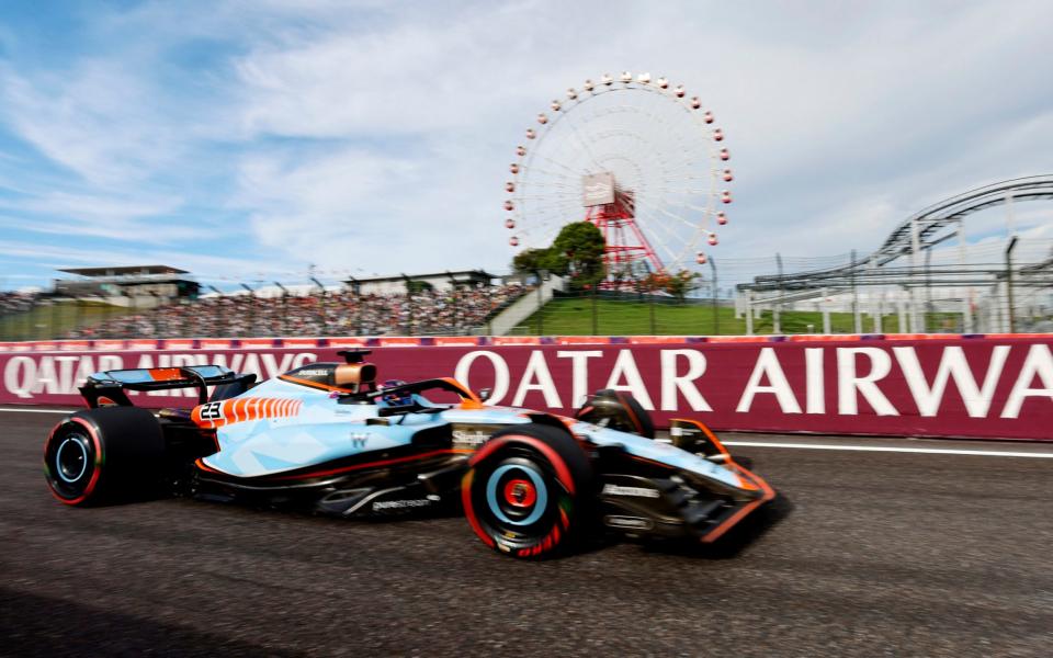 Suzuka Circuit, Suzuka, Japan - September 23, 2023 Williams' Alexander Albon during qualifying