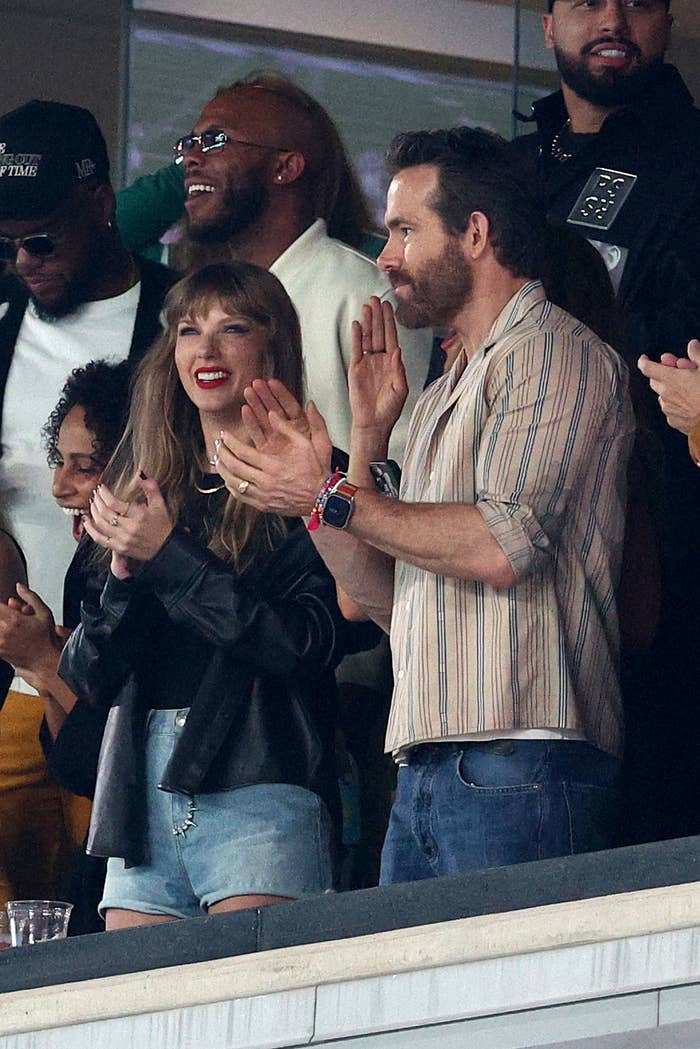 Taylor in the stands