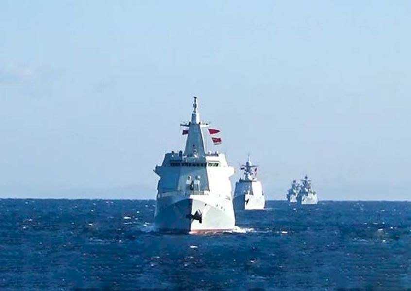 俄羅斯和中國軍艦在日本大選期間的17至23日，於西太平洋展開首次聯合巡航，甚至穿越日本列島間的津輕海峽，行為極其挑釁。（圖：俄羅斯國防部網頁mil.ru）