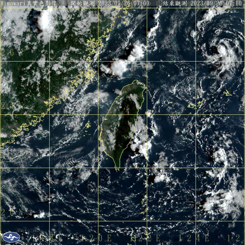 北部已經逐漸轉為東北風環境，迎風面的桃園以北、東半部地區與恆春半島，還有馬祖今天將有局部短暫陣雨，但背風面的中南部仍感受不到。   圖：中央氣象署／提供