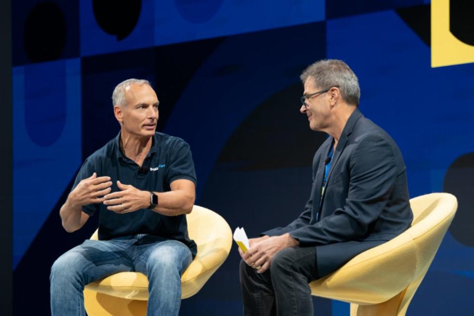 Booking Holdings CEO Glenn Fogel speaking at Skift Global Forum on September 20, 2022 in New York City. Neil van Niekerk / Skift