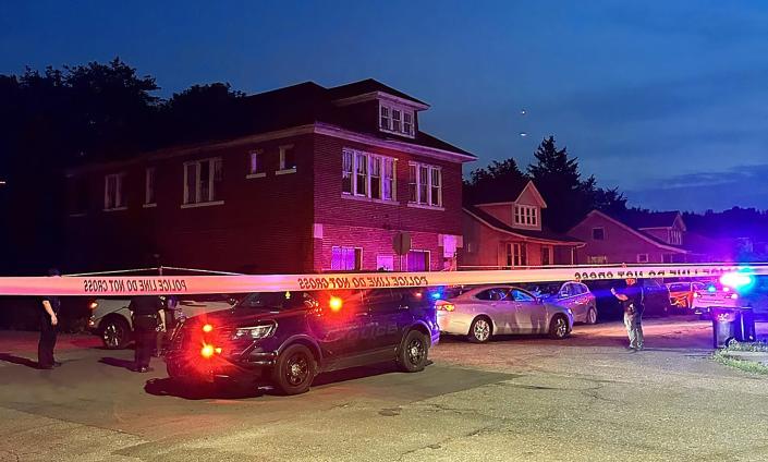 The scene on Detroit's east side as investigators secure the area where a toddler's body was found on July 5, 2023.