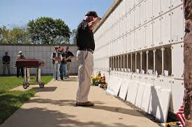 Hundreds of mourners, many of them veterans, attended the August  29, 2019 at Washington Crossing Veterans Cemetery in Bucks County, Pa for the interment of 14  military veterans whose remains had been  stored in Bucks and Chester and Montgomery county coroner offices after their deaths.