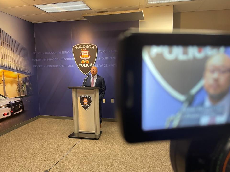 Sgt. Darius Goze with Windsor police's Major Crimes Unit provides an update on a home invasion investigation. 