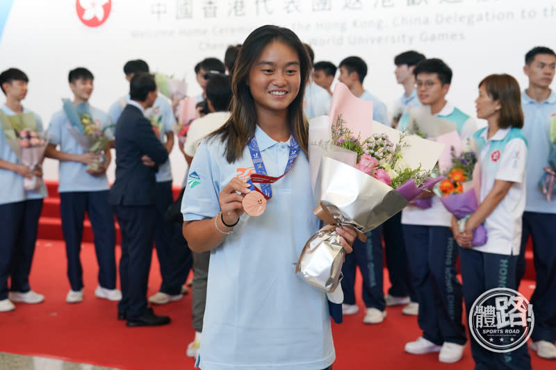 王康怡於網球混雙項目實中首次夥拍黃澤林，並為港隊取得銅牌。