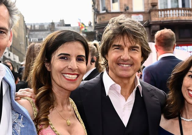 Maha Dakhil and Tom Cruise are pictured at the U.K. premiere of 