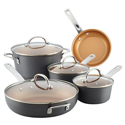 13)  Nonstick Cookware Pots and Pans Set, 9 Piece