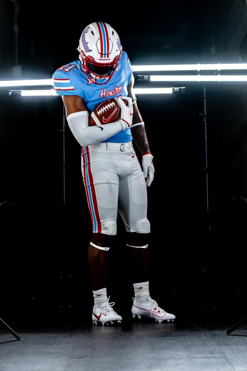The Houston Cougars will wear "Love You Blue" alternate uniforms for its 2023 season opener and Big 12 debut.