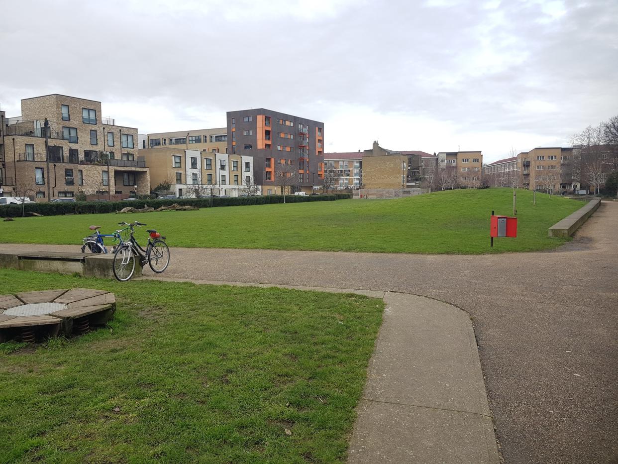 The site at Furze Green in Tower Hamlets which will be planted with trees (Queen’s Green Canopy)