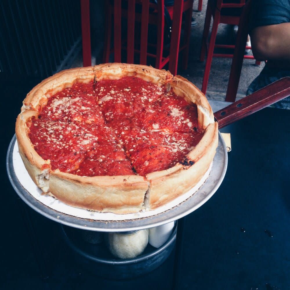 chicago deep-dish pizza from giordano's