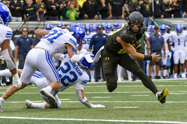 College football Week 3 scores, updates: BYU-Oregon, Penn State-Auburn,  Miami-Texas A&M and more