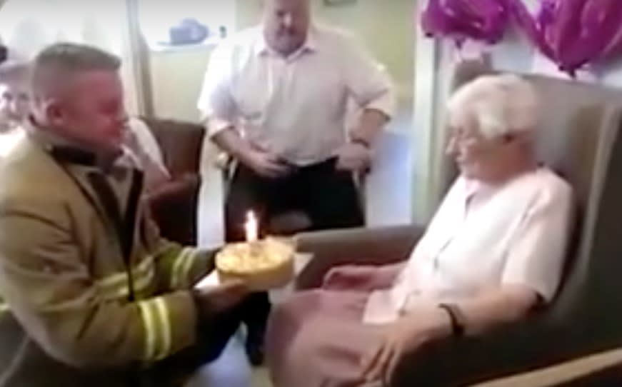 Woman turns 105 years old, lives her truth by requesting sexy firefighters