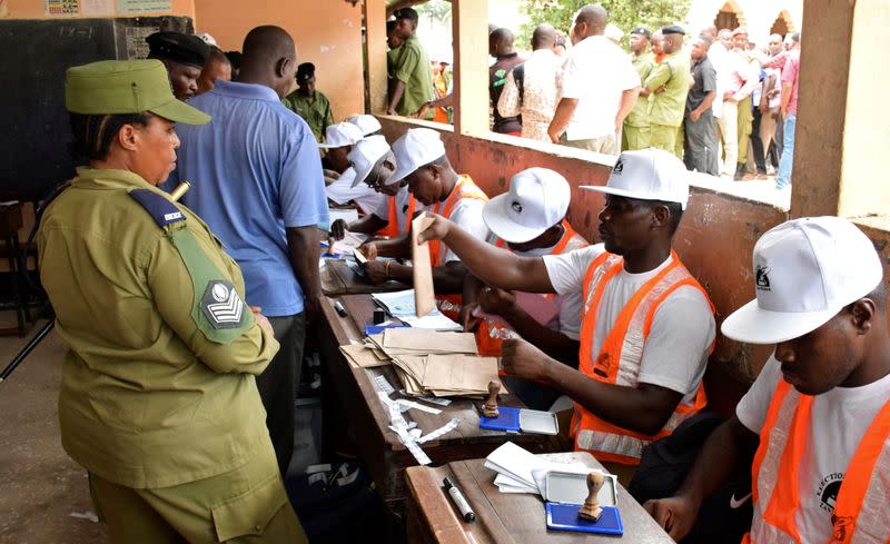 Early voting for essential workers at the presidential and parliamentary polls in the semi-autonomous island of Zanzibar