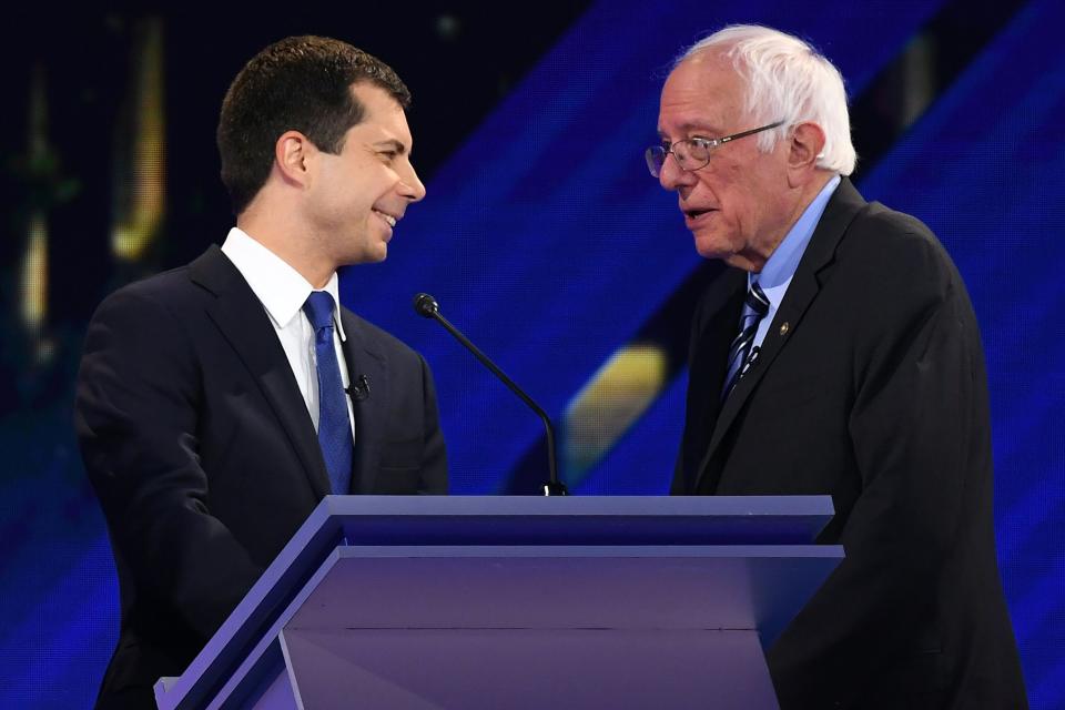 South Bend, Indiana, Mayor Pete Buttigieg, the youngest Democratic presidential candidate in the field, has considerably higher support among seniors compared to Sanders. (Photo: ROBYN BECK/Getty Images)