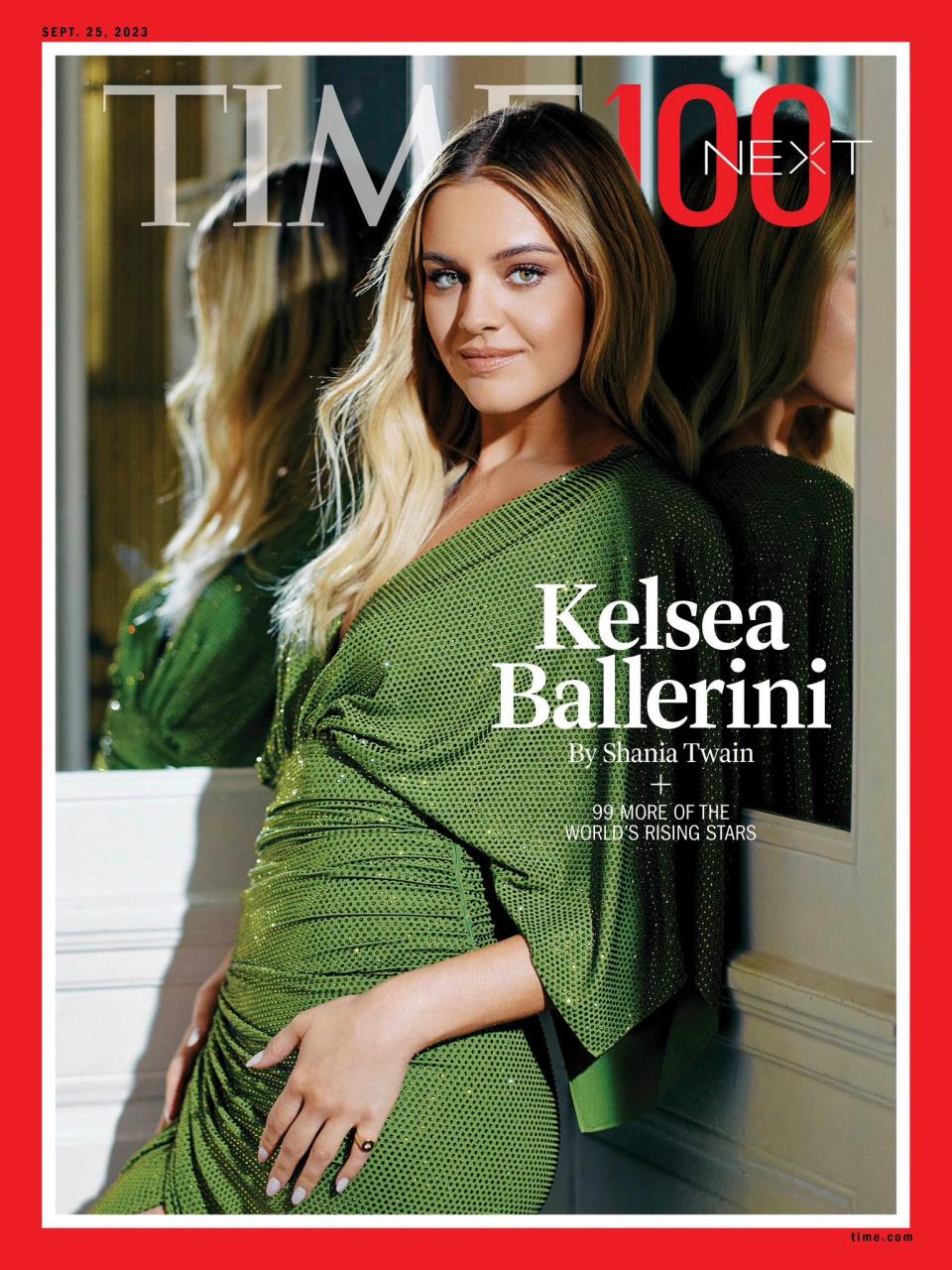 Kelsea Ballerini joins football quarterback Jalen Hurts and chef Mory Sacko as cover stars of TIME Magazine's TIME100 Next list feature.