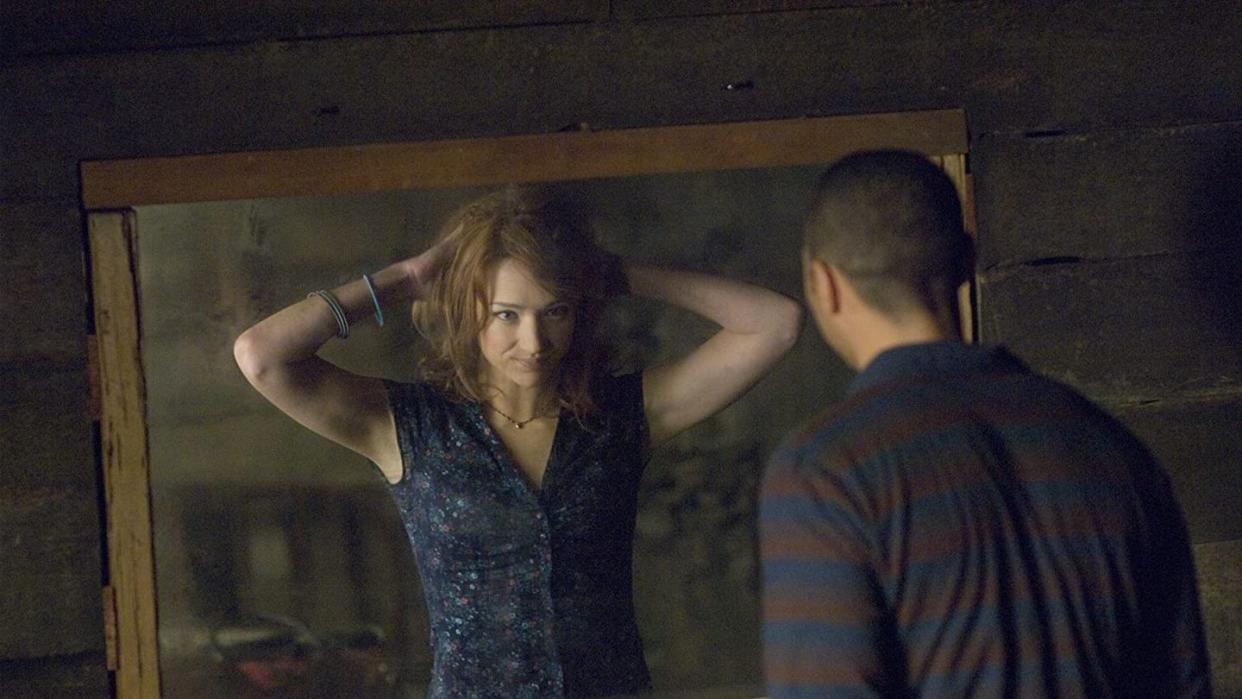 a mirror's reflection doesn't match in a scene from the cabin in the woods a good housekeeping pick for best halloween movies