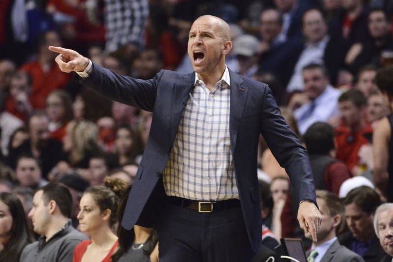 The Dallas Mavericks signed head coach Jason Kidd to a contract extension. File Photo by Brian Kersey/UPI