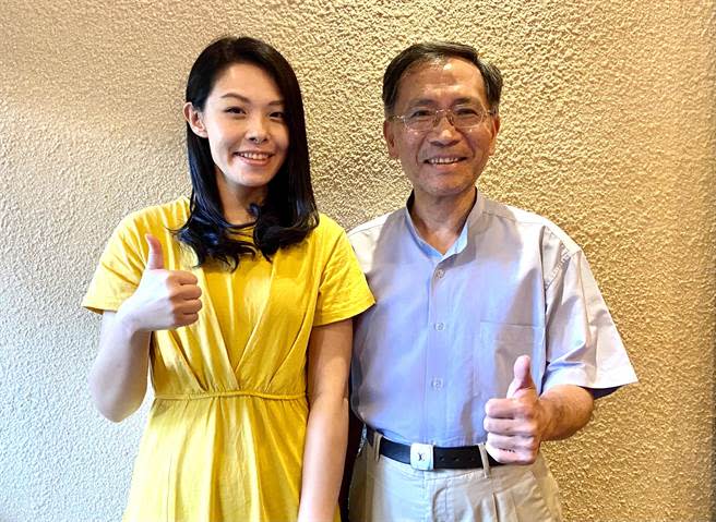 立委高虹安（左）、台北市副市長蔡炳坤，為民眾黨參選台中市長的熱門人選。（盧金足攝）