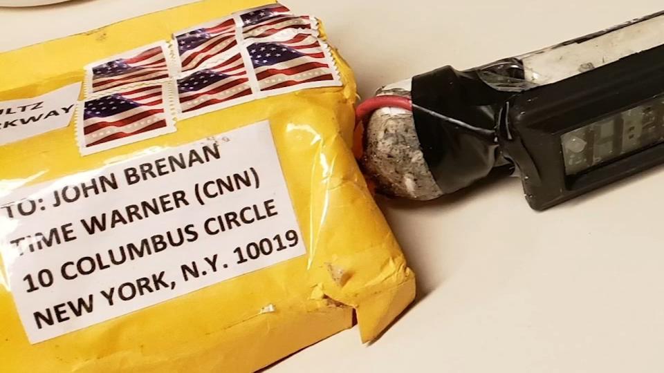 An image of a pipe bomb released by CNN. Image: Twitter/ CNN