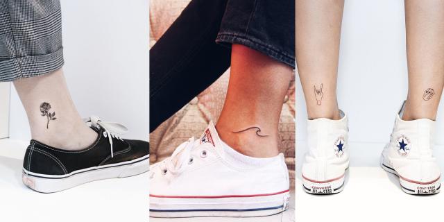 pretty ankle tattoos