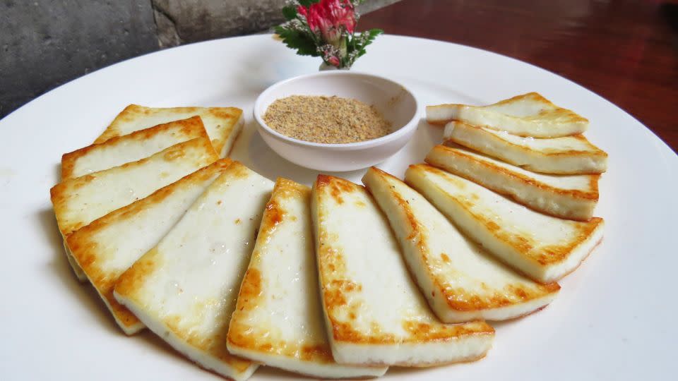 Yunnan's fried cheese is made from fresh goat's milk and has a uniquely firm texture. - Chieu Luu/CNN