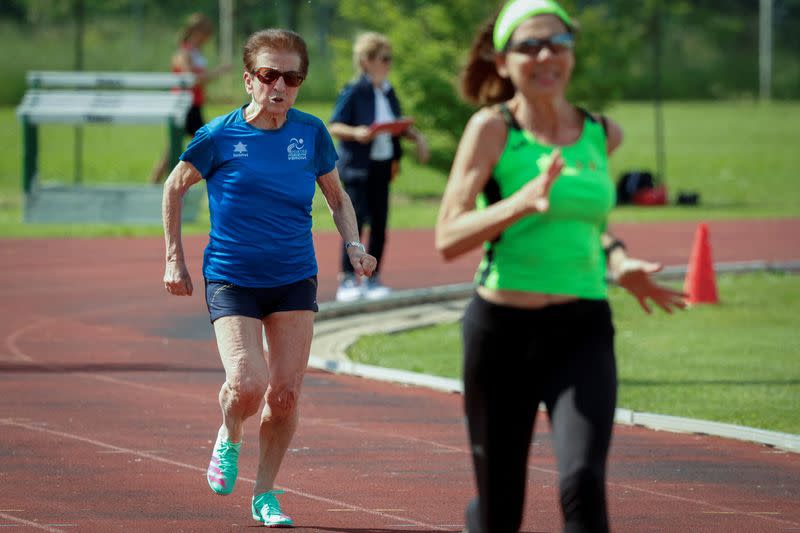 Italian ninety-year-old runner Emma Maria Mazzenga runs for world record