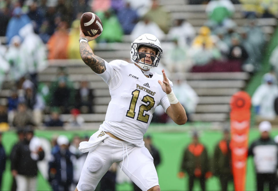 FIU quarterback Alex McGough has 12 touchdowns with only two interceptions over his last six games. (Sholten Singer/The Herald-Dispatch via AP)