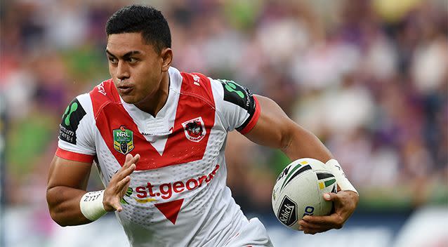 Tim Lafai of St George Illawarra Dragons during their round 1 NRL match against the Melbourne Storm. Photo: AAP