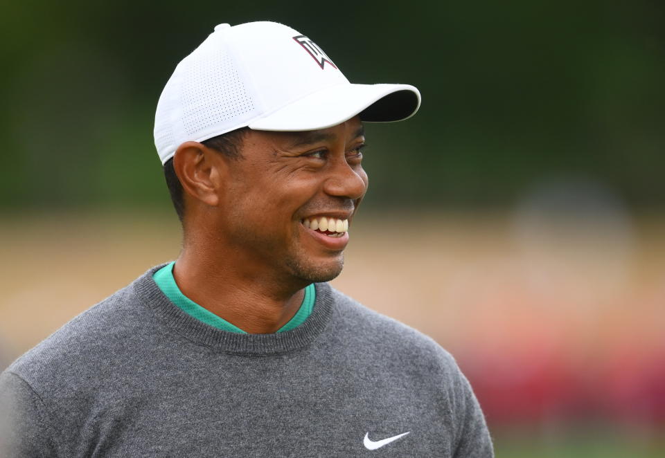 Seen here, Tiger Woods playing in a Pro-Am event in Ireland one week before The Open at St Andrews.