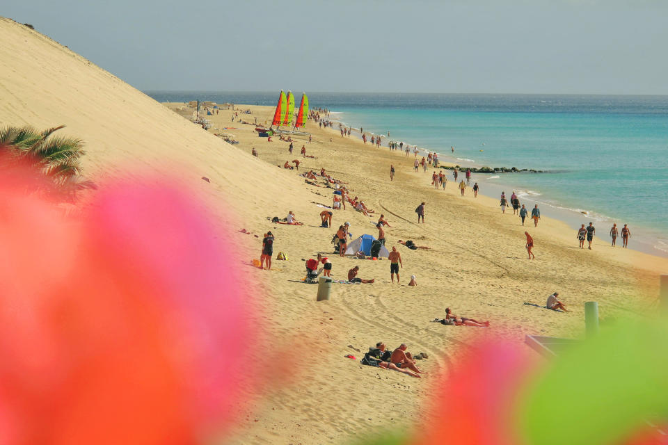 (GERMANY OUT) Strand von Morro Jable auf Fuerteventura Süd .   (Photo by Rust/ullstein bild via Getty Images)