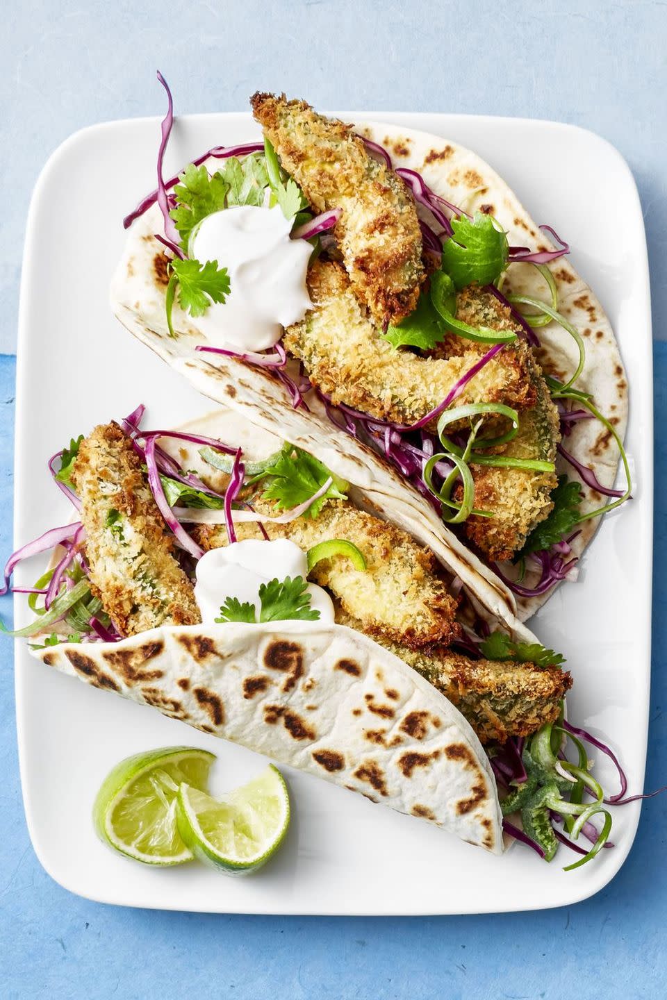 Air Fryer "Fried" Avocado Tacos