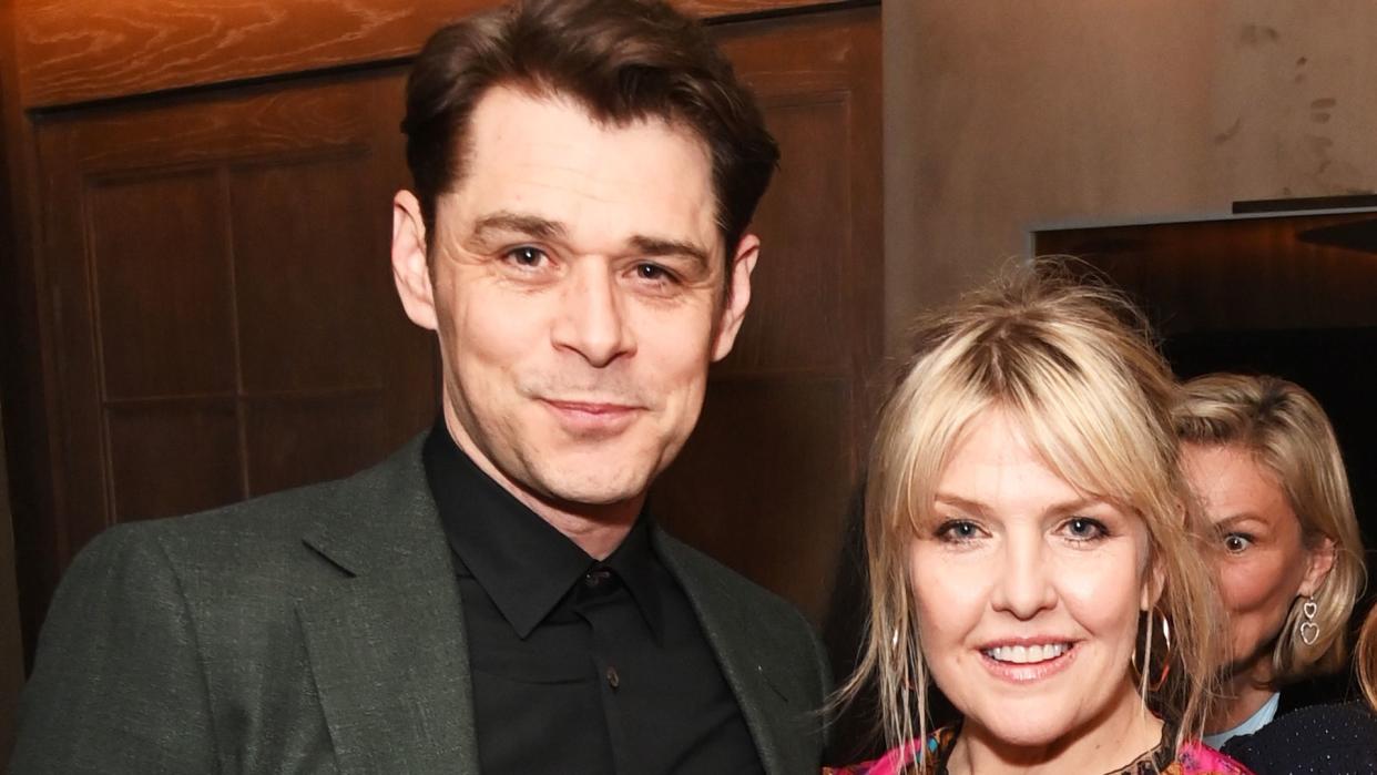 LONDON, ENGLAND - MARCH 07: (L to R) Kenny Doughty, Ashley Jensen, Jessica Hynes and Stephen Mangan attend the National Youth Theatre Annual Fundraising Gala at The Londoner Hotel on March 7, 2023 in London, England. (Photo by Alan Chapman/Dave Benett/Getty Images)