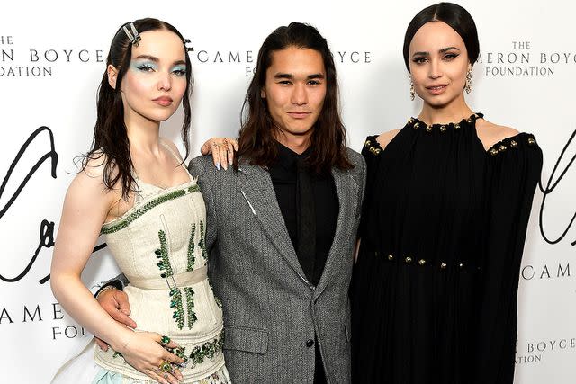 <p>Unique Nicole/Getty Images</p> Dove Cameron, Booboo Stewart, Sofia Carson attend the 2nd Annual Cameron Boyce Foundation Gala