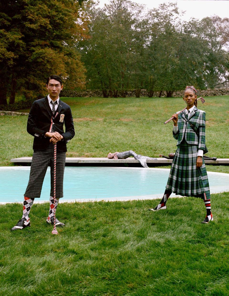Argyles abound in Thom Browne’s new capsule collection.