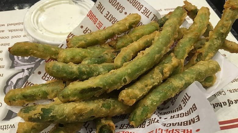 box of tempura green beans