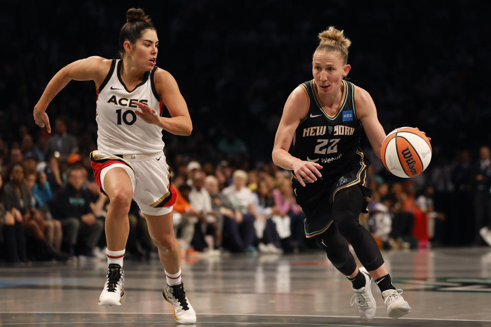 Will we see a rematch of the 2023 WNBA Finals between the Las Vegas Aces and New York Liberty again this season? (Sarah Stier/Getty Images)